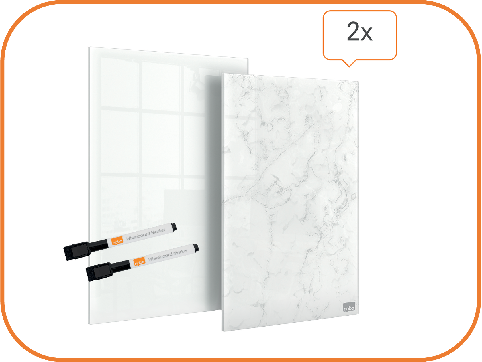 Glass mini whiteboard notepads
